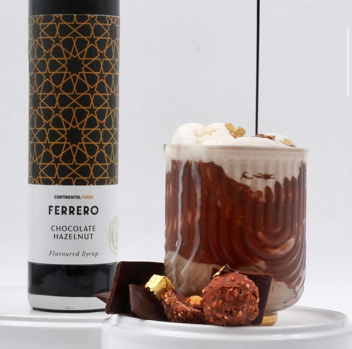Continental Foods Ferrero Chocolate Hazelnut Milkshake Syrup